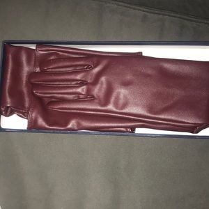 Nappaglo dark red long gloves